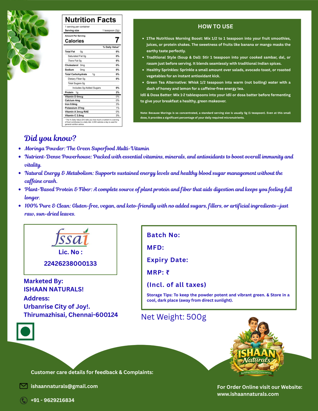 MORINGA POWDER