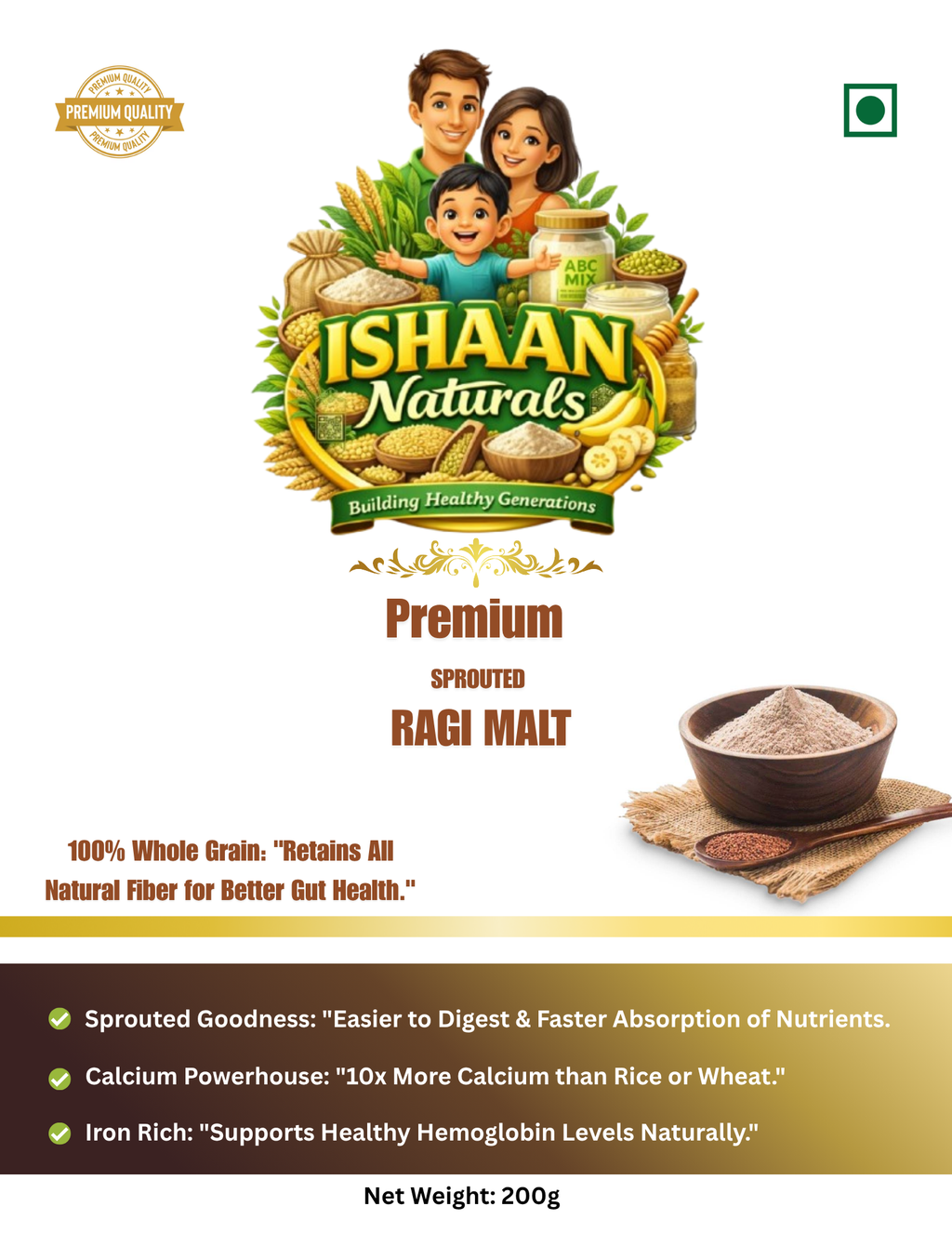 SPROUTED RAGI MALT